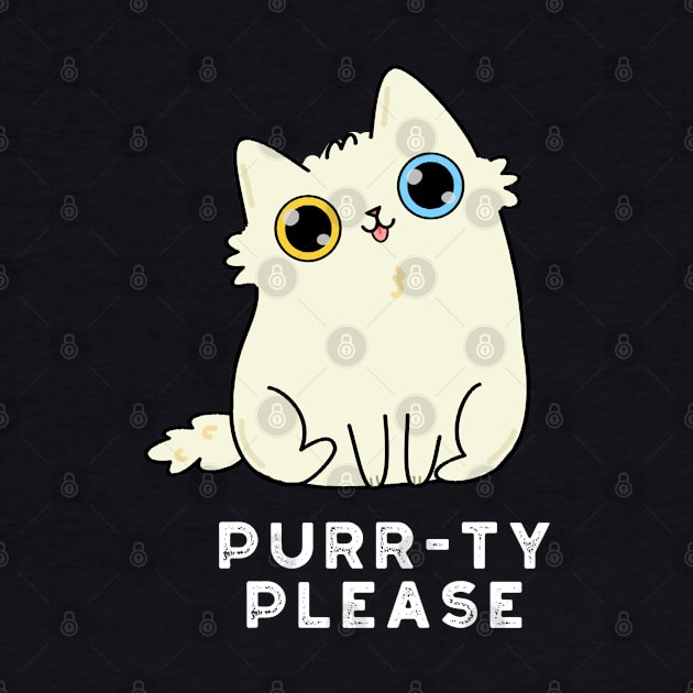 Purr-ty Please Cute Kitty Cat Pun by punnybone